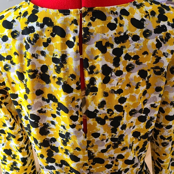 H&M yellow and black print dress - Picture 5 of 8